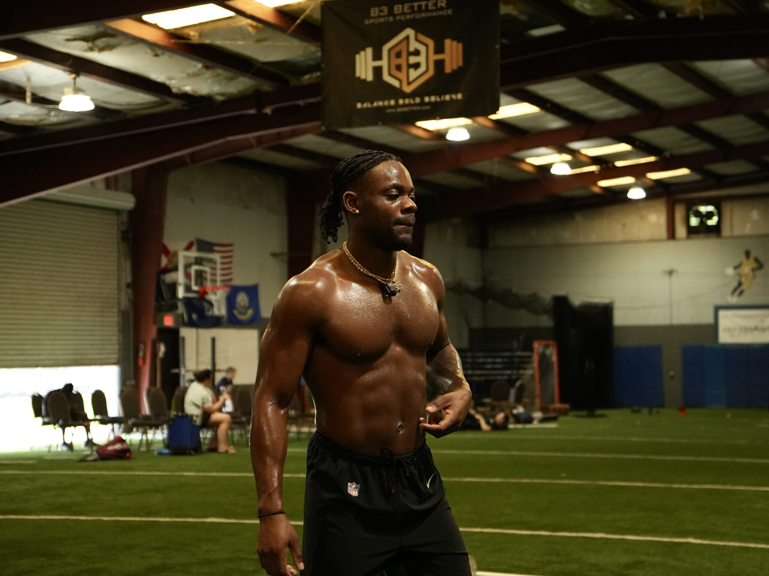 Ayo Ayelola NFL Off Season Training At B3 Better